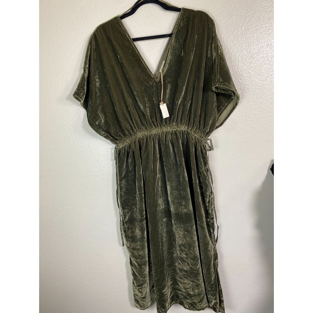 Cost Plus World Market Olive Green Midi Dress